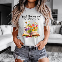 Camiseta de bibliotecario y libros