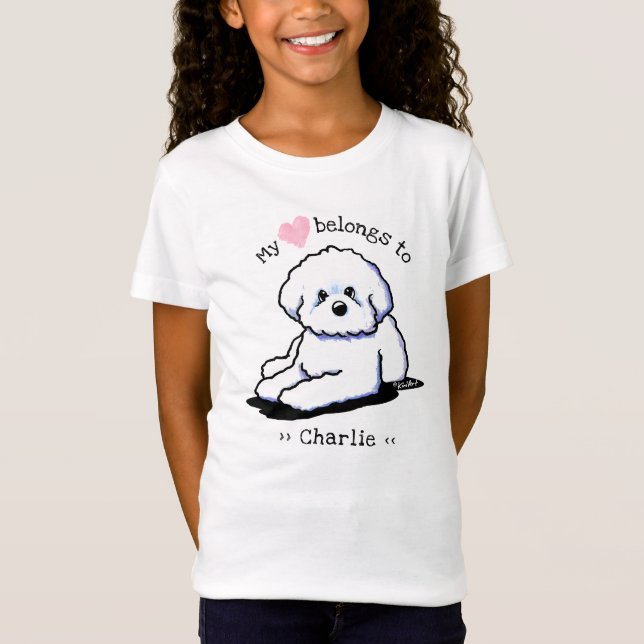 Camiseta de Bichon Frise Heart (Anverso)