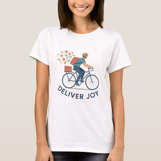 Camiseta de bicicleta de flores para dar alegría (Anverso)
