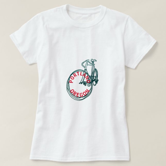 Camiseta de bicicleta de Portland Oregón (Diseño del anverso)
