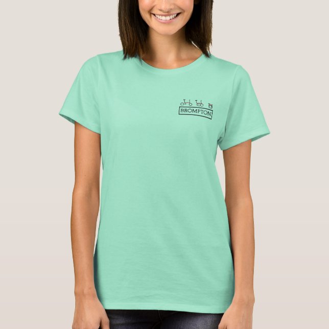 Camiseta de bicicleta plegable Brompton para mujer (Anverso)