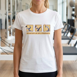Camiseta de bienestar fitness cita Pilates es mi t