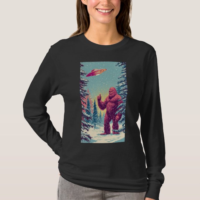 Camiseta de BIG FOOT y OVNI (Anverso)
