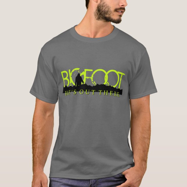 Camiseta de Bigfoot de los hombres (Anverso)