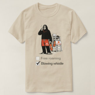 Camiseta de Bigfoot trabajando como salvavidas