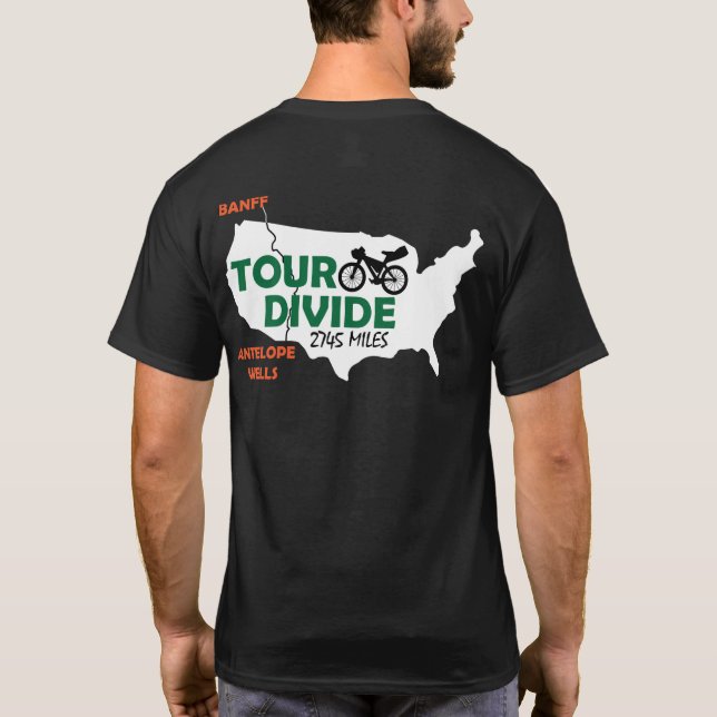 Camiseta de Bikepacking de la divisoria del viaje (Reverso)