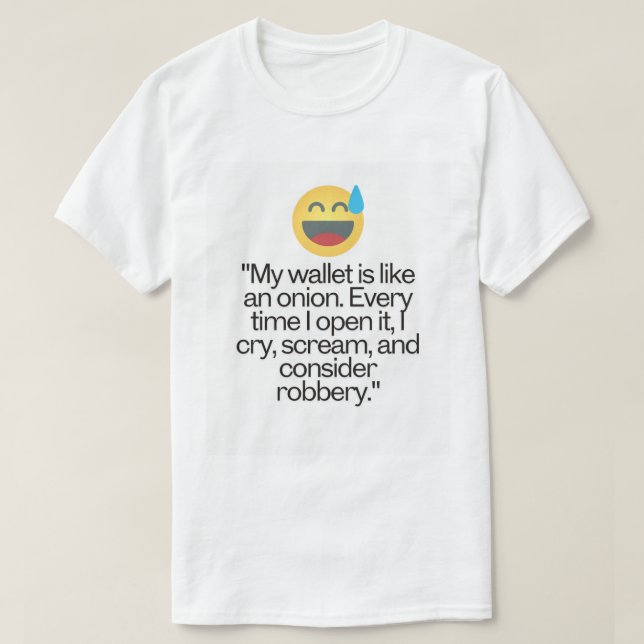 Camiseta de billetera Broke divertida - Humor fina (Diseño del anverso)