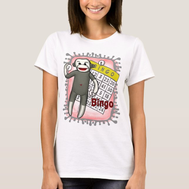 Camiseta de Bingo de Mono de Calcetín (Anverso)