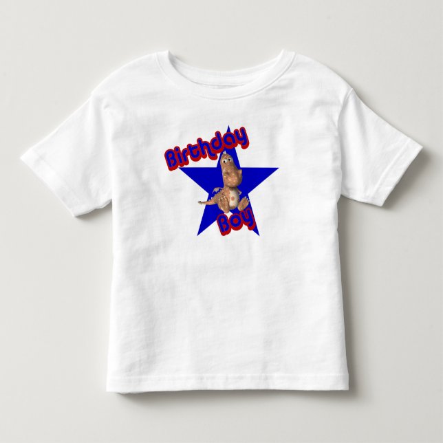 Camiseta de Birday Boy Cute Dinosaur (Anverso)