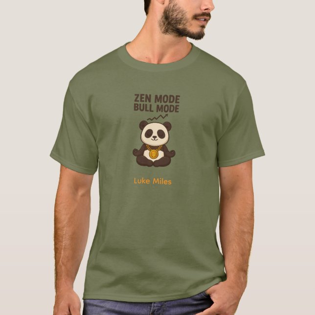 Camiseta de Bitcoin Panda en Modo Zen – Nombre Per (Anverso)