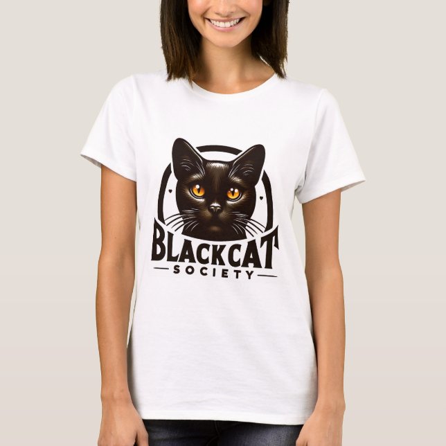 Camiseta de Black Cat Society (Anverso)
