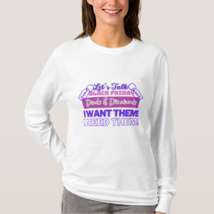 Camiseta de Black Friday - Texto púrpura y rosado