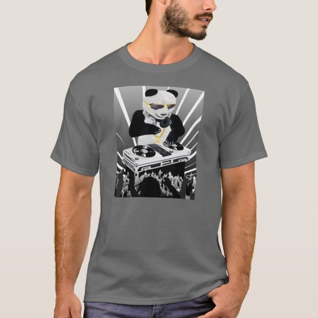 Camiseta de Bling Bling de la panda de DJ (Anverso)