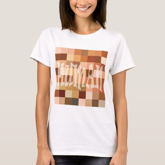 Camiseta de bloque de color humano (Anverso)