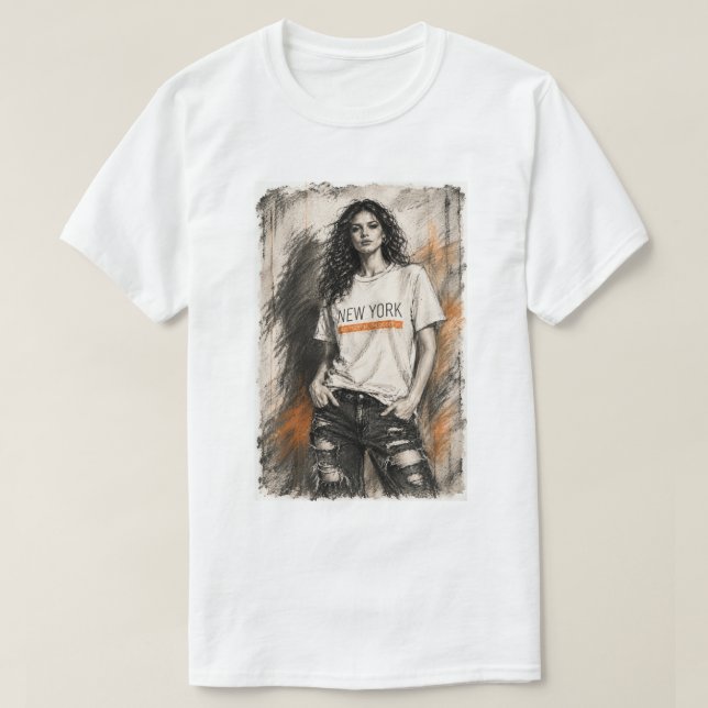Camiseta de boceto de moda (Diseño del anverso)