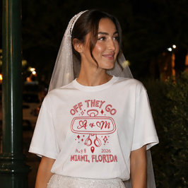 Camiseta de boda con espejo retrovisor personaliza