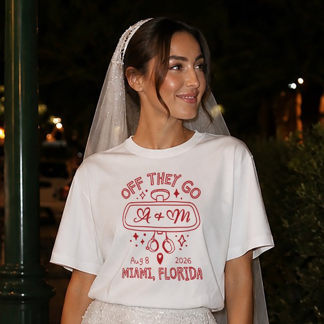 Camiseta de boda con espejo retrovisor personaliza (Subido por el creador)