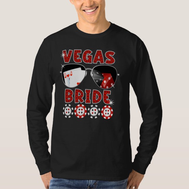 Camiseta de boda de la novia de Las Vegas Fiesta d (Anverso)