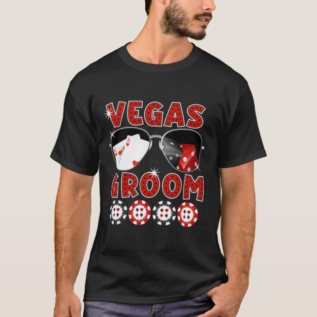 Camiseta de boda del novio de Las Vegas Fiesta de  (Anverso)