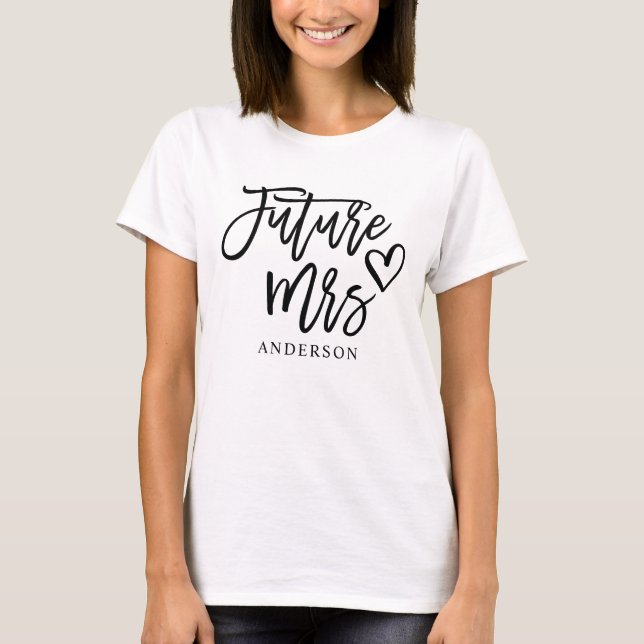 Camiseta de boda Future Sra. Nombre personalizado (Anverso)