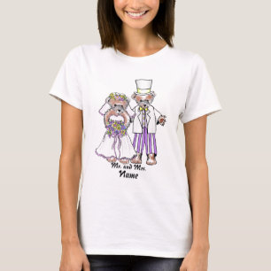 Camiseta de boda personalizada Bear Bride and Groo
