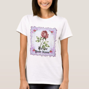 Camiseta de boda personalizada de la Novia Roja