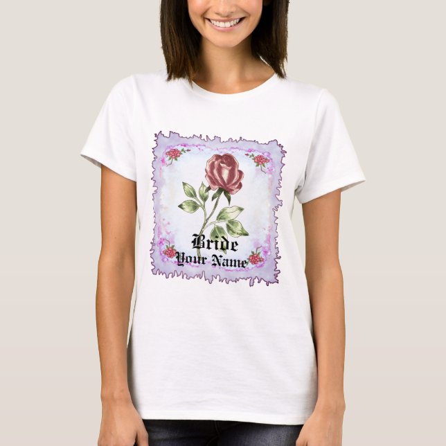 Camiseta de boda personalizada de la Novia Roja (Anverso)