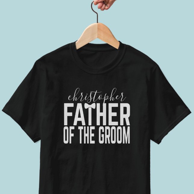 Camiseta de boda personalizada para el padre del n (Add a name to this Father of the Groom t-shirt & check out the Wedding Shirts collection for more)