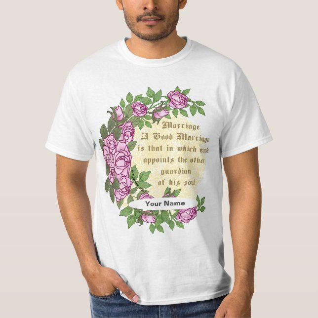 Camiseta de boda Verso de matrimonio (Anverso)