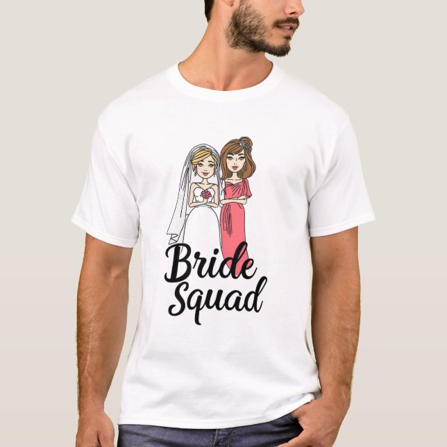Camiseta de bodas de dibujos animados - Bride Squa (Anverso)