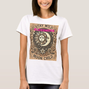 Camiseta de Boho Celestial "Shine Moon Child" - Mí