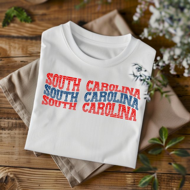 Camiseta de Boho Rojo y Azul de Carolina del Sur P (Subido por el creador)