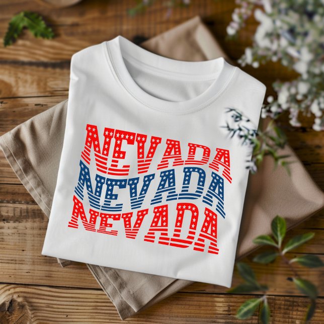 Camiseta de Boho Rojo y Azul de Nevada Patriótica (Subido por el creador)