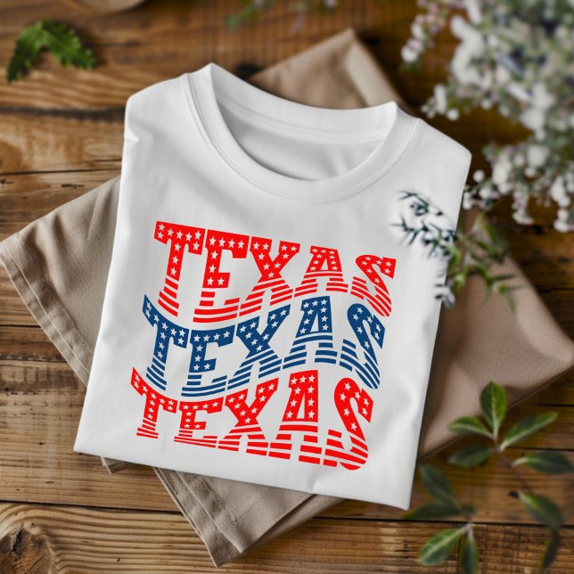 Camiseta de Boho Rojo y Azul de Texas (Subido por el creador)