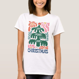 Camiseta de Boho Women Navidades, camiseta de Navi