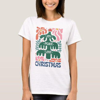 Camiseta de Boho Women Navidades, camiseta de Navi