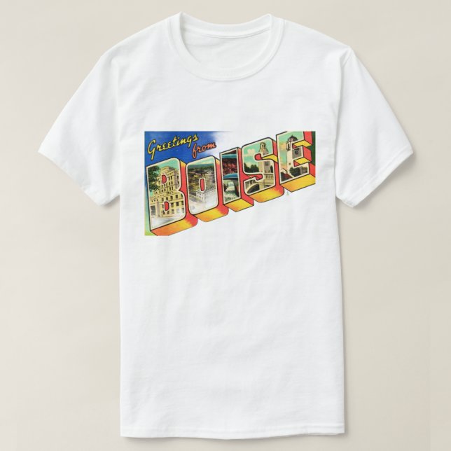 Camiseta de Boise Idaho Fade-out (Diseño del anverso)