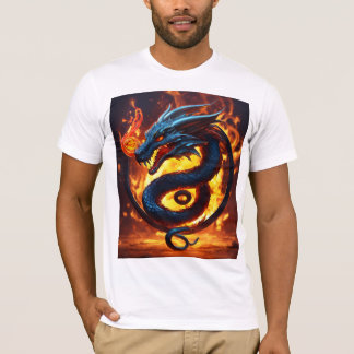 Camiseta de bola de fuego de dragón de serpiente -