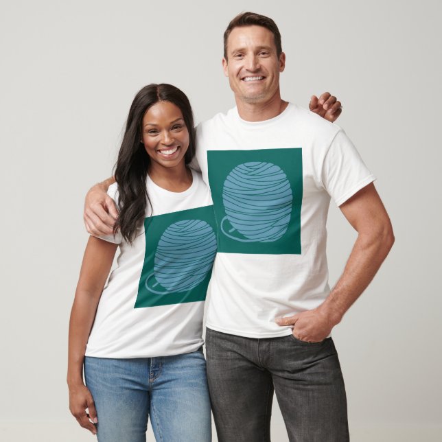Camiseta de bola de hilo verde y azul (Unisexo)