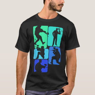 Camiseta de bola para pintar pintura retro para ho