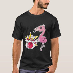 Camiseta de bolos de pin de flamenco divertida
