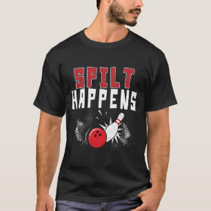Camiseta de bolos Split Happens divertida para jug