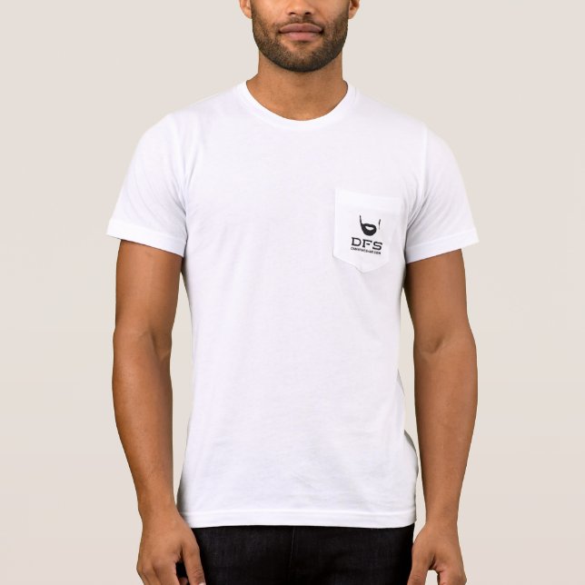 Camiseta de bolsillo blanco DFS (Anverso)