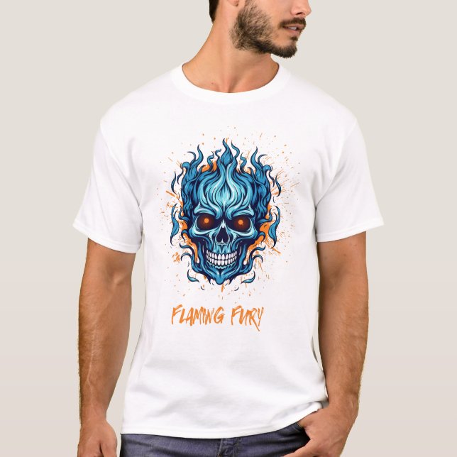 Camiseta de bombazos de la Flamante Flamy Skull -  (Anverso)