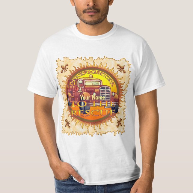 Camiseta de Bombero 'Al Rescate' (Anverso)