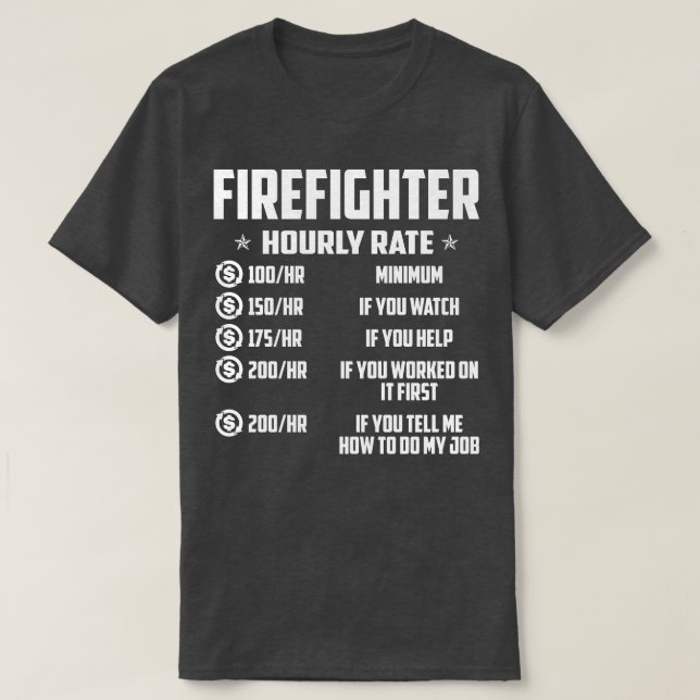 Camiseta de bombero con frecuencia horaria (Diseño del anverso)