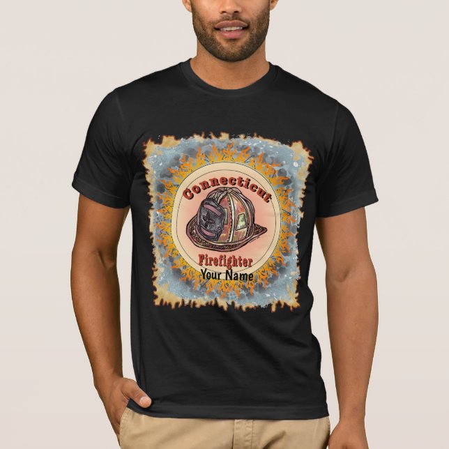 Camiseta de bombero de Connecticut (Anverso)