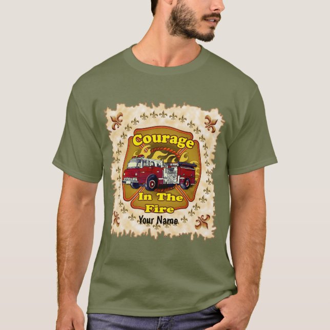 Camiseta de bombero de valor (Anverso)