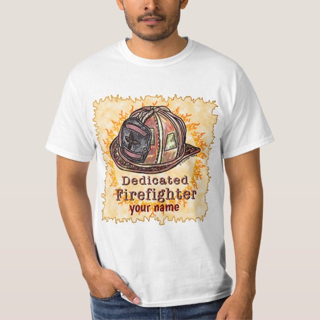 Camiseta de bombero dedicada (Anverso)