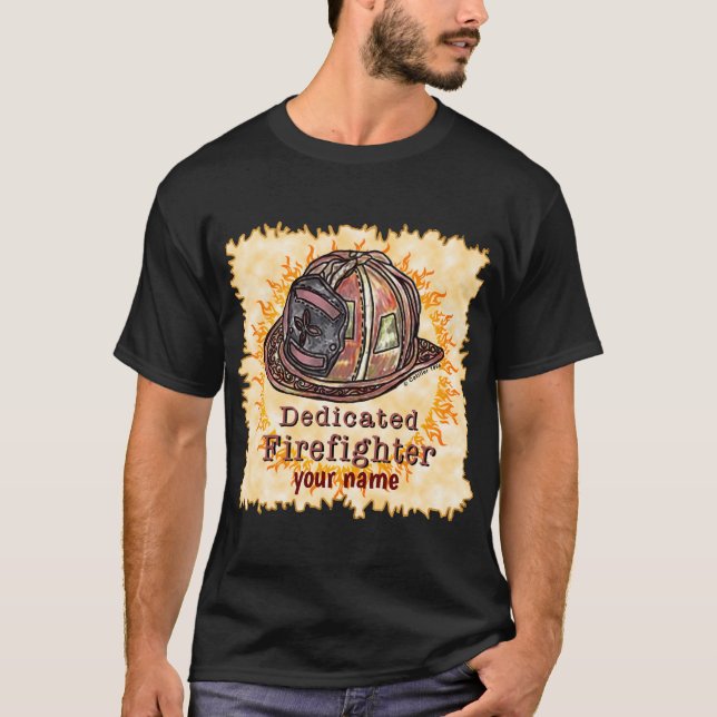 Camiseta de bombero dedicado (Anverso)